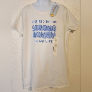 Kids Set of 2 "Inspired by Strong Women" Graphic Tees - Size Large (10-12) NWT